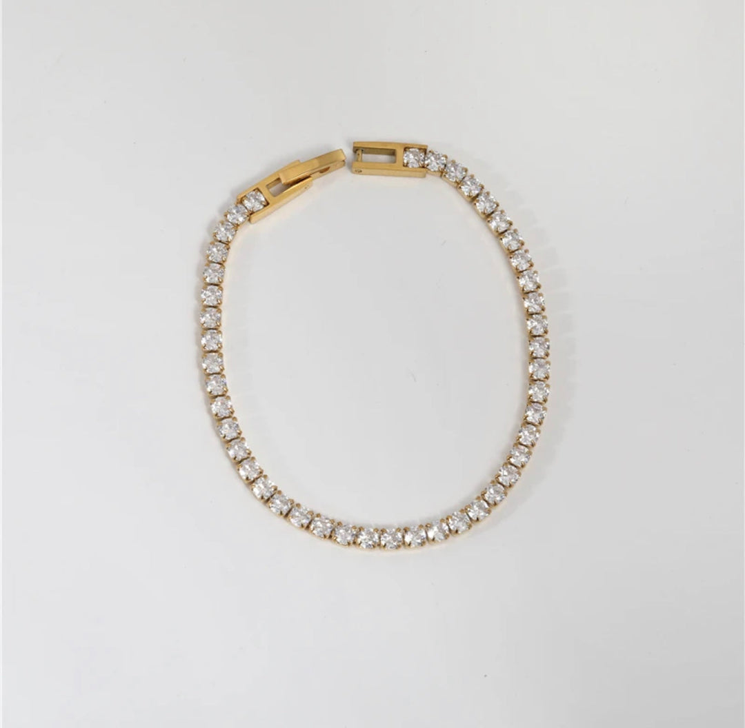 TENNIS GOLD - 18k Gold Plated Zircon Necklace or Bracelet - Mack & Rex