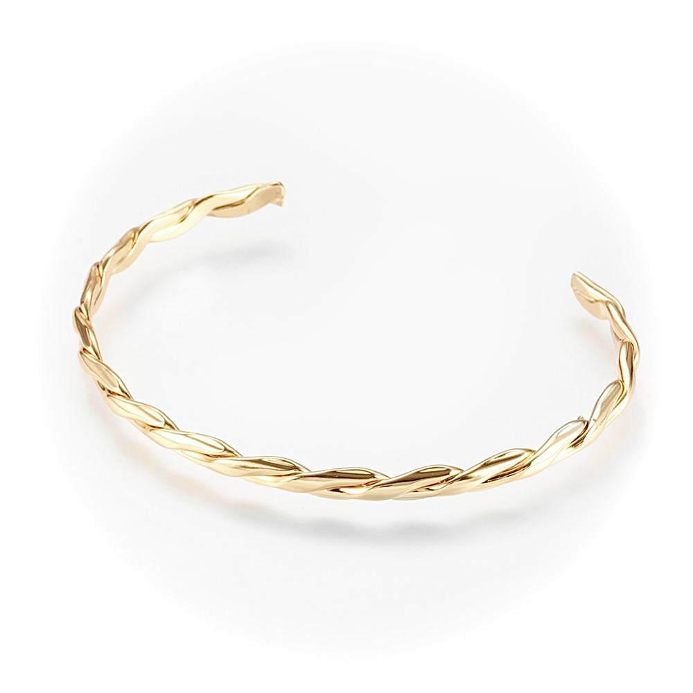 TILLY - 18K Gold Twist Cuff - Accent Bracelet - Mack & Rex