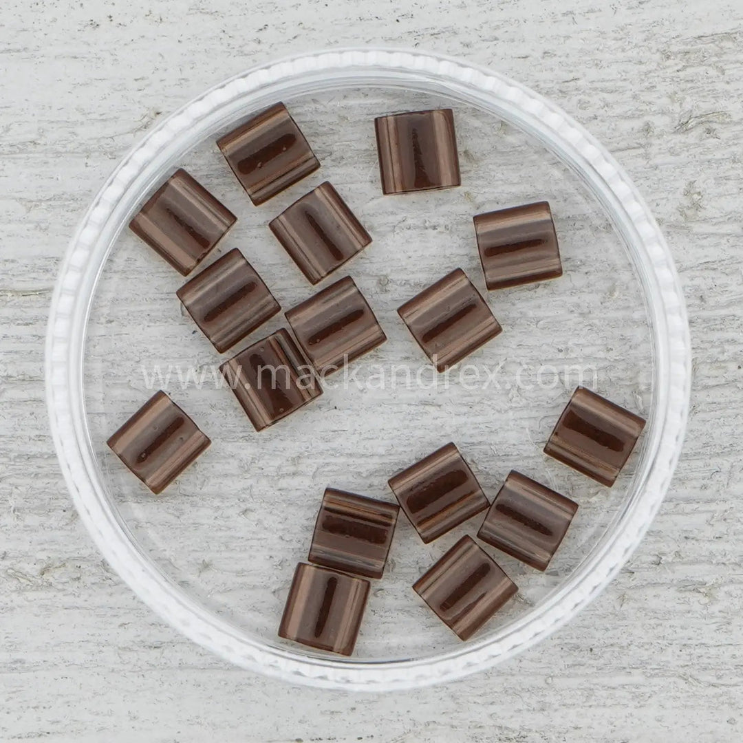 TL0135 - Transparent Plum Root Beer Tila Beads - Mack & Rex