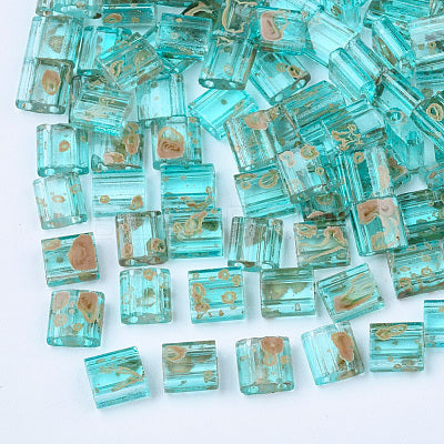 6029 - Aqua Picasso | Tile Beads