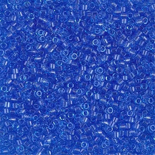 Transparent Azure 11/0 delica beads || DB1110