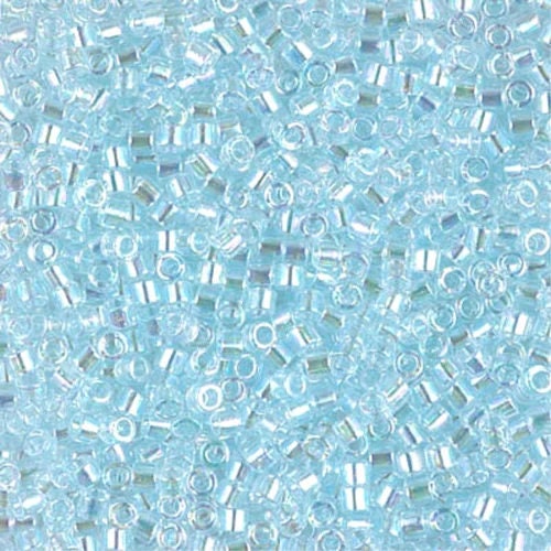 Transparent Pale Aqua AB  10/0 Delica || DBM-0083 ||  Delica Seed Beads - Mack & Rex