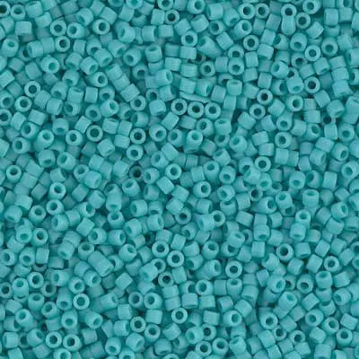 Turquoise Green Opaque Matte 11/0 Delica Seed Beads || DB-0759 | 11/0 delica beads || DB0759 |