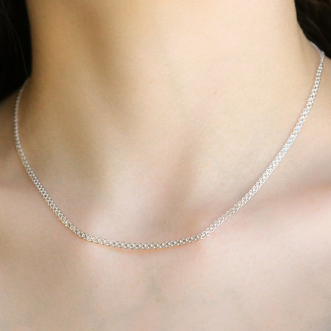 VALERIA | 925 Sterling Silver Necklace | 15.75 inches