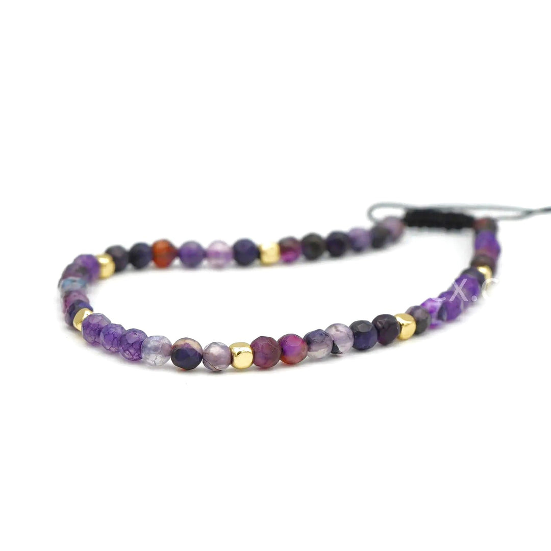 VIOLET LAVA - Purple Agate Accent Bracelet - Mack & Rex