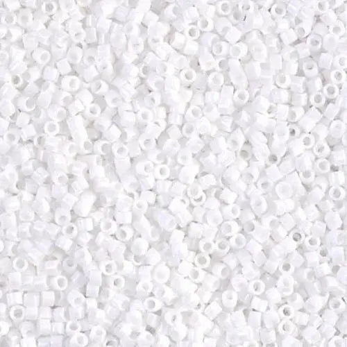 White 11/0 delica beads || DB0200