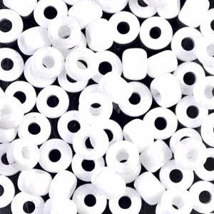 White 6/0 seed beads || RR6-0402 - Mack & Rex