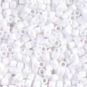 White 8/0 Delica || DBL-0200 || Miyuki Delica Seed Beads || Mack and Rex || Wholesale glass beads in bulk - Mack & Rex