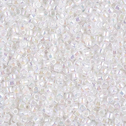 White Opal AB  10/0 Delica || DBM-0222 ||  Delica Seed Beads - Mack & Rex