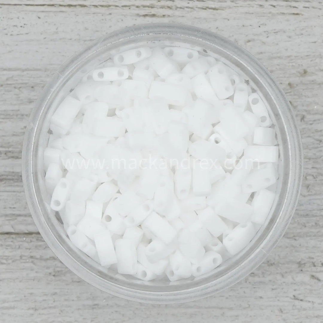 0402 White - Quarter Tila Beads