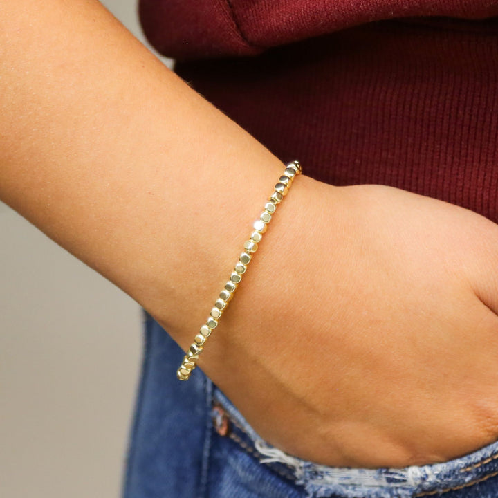 Monroe - Gold Beaded Accent Bracelet