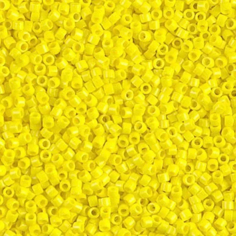 Yellow Opaque 11/0 Delica Seed Beads || DB-0721 | 11/0 delica beads || DB0721