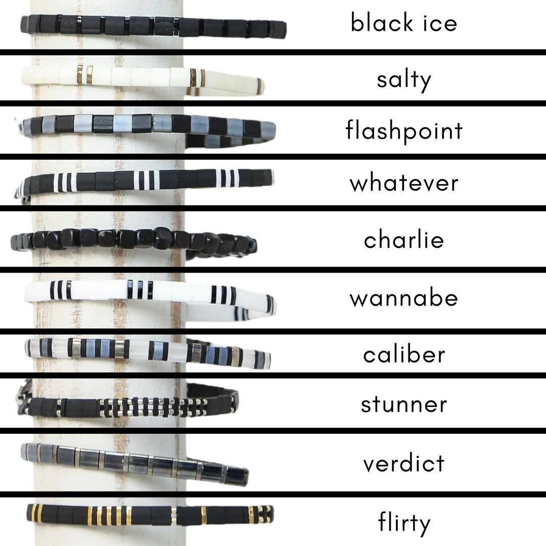 CARBON SERIES - Tila Bead Bracelets