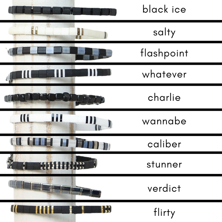 CARBON SERIES - Tila Bead Bracelets