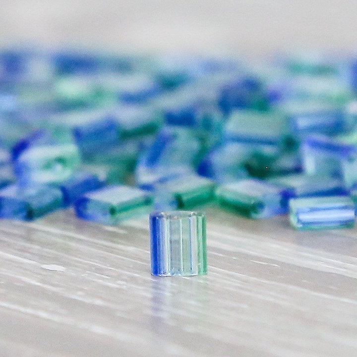 BLUE GREEN FADE - Whole Tile Beads | TL6751 | TL6041