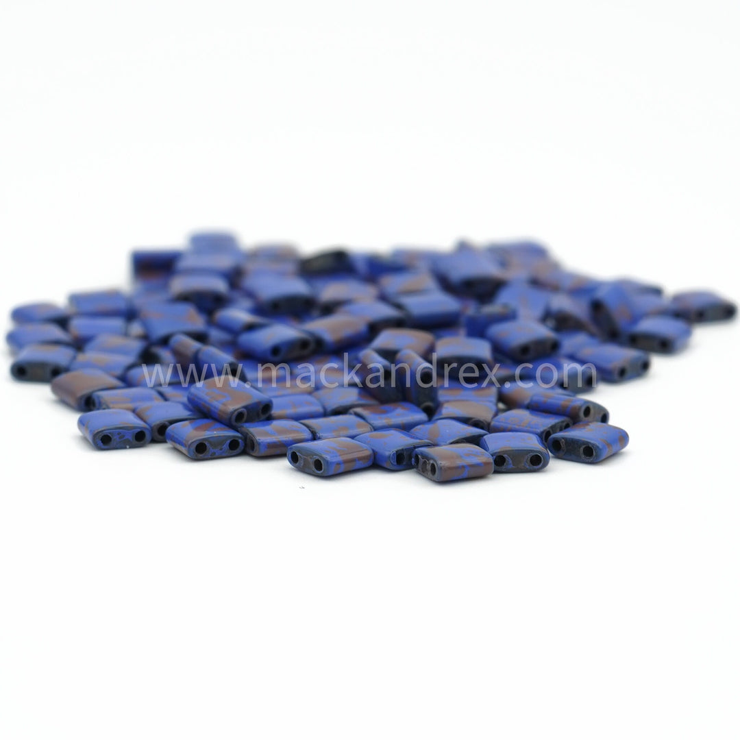 Dirty Dark Blue - Tila Beads Specialty colors TL6040- flat square glass tile beads for jewelry