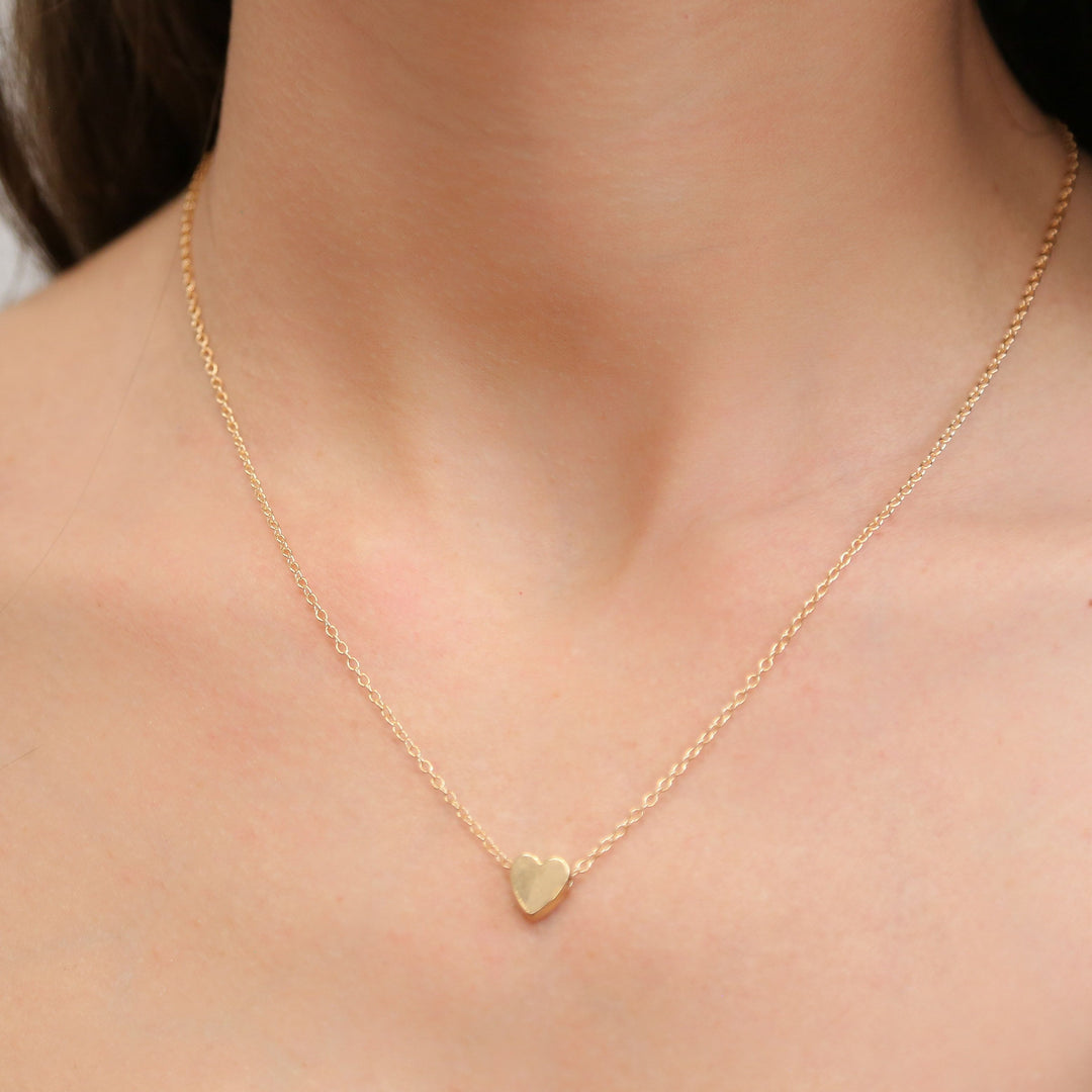 HEARTLEY - Necklace Gold Dainty Chain with Gold Heart Pendant