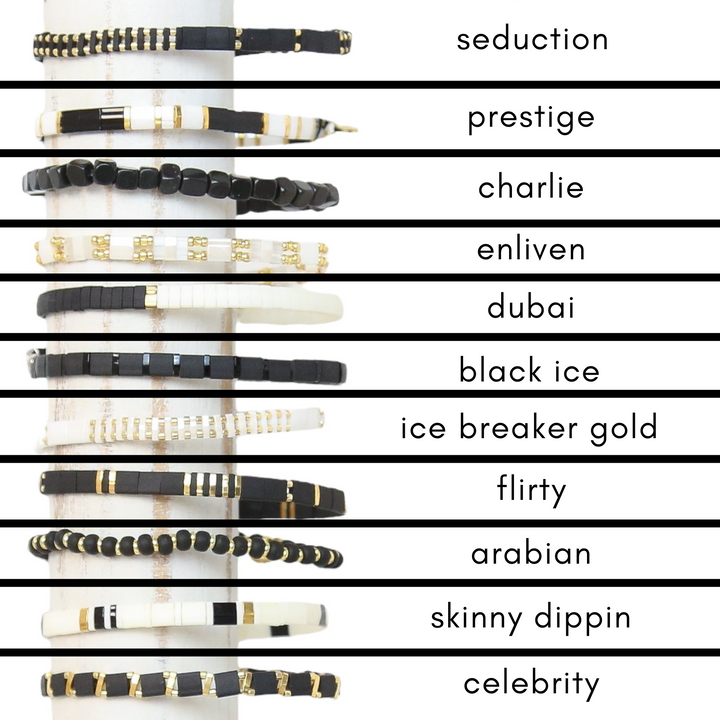 MIDNIGHT PERFUME - Tila Bead Bracelets