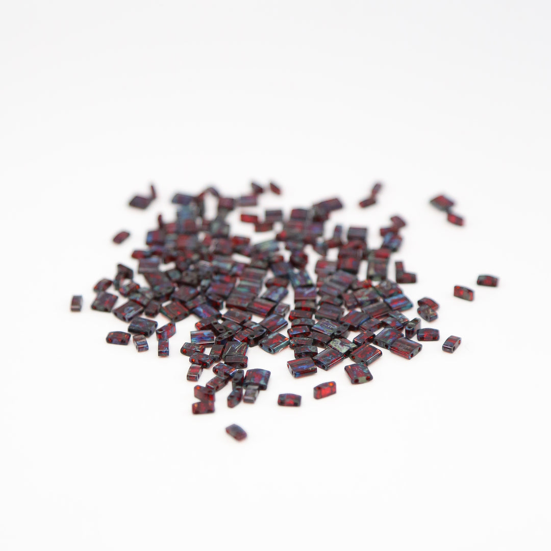 DARK MAHOGANY PICASSO - 4504 - Dark Red Bead Mix