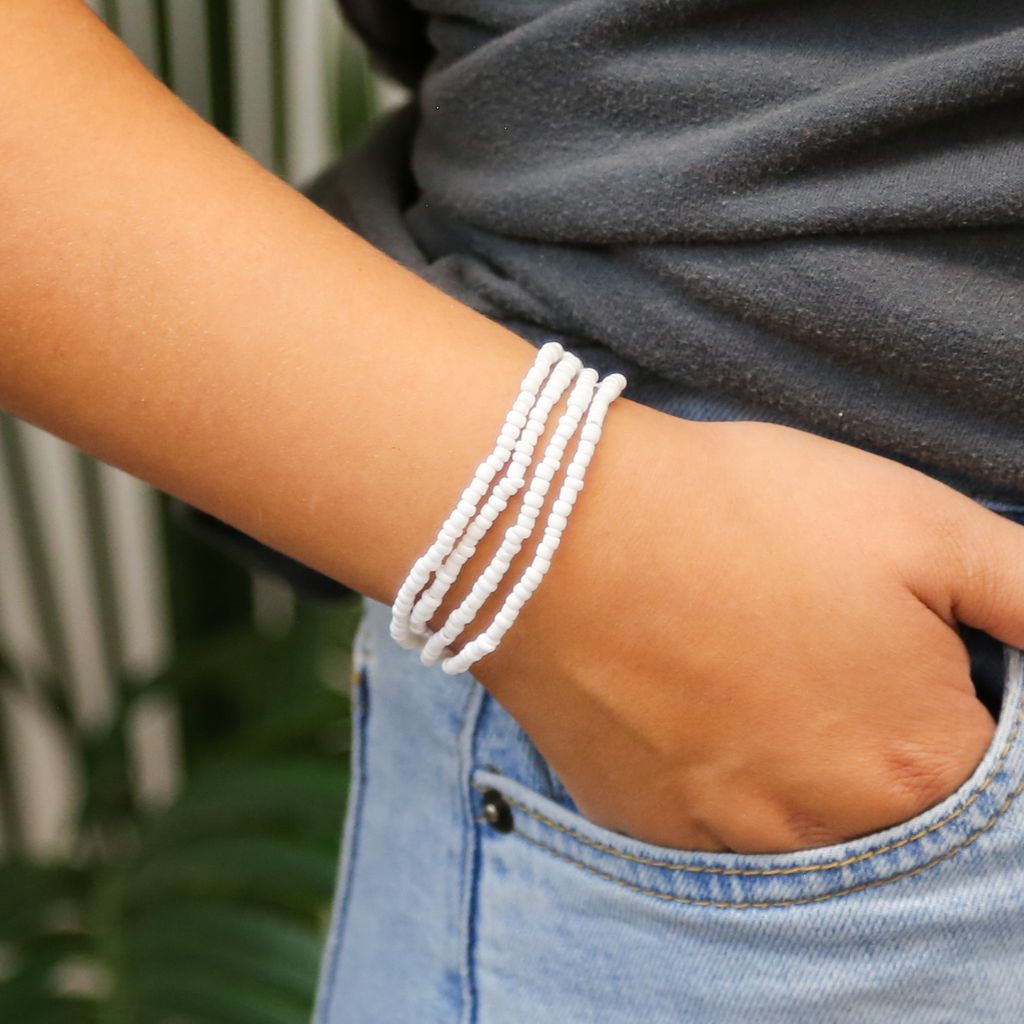 Wrap Around Beaded Accent Bracelet