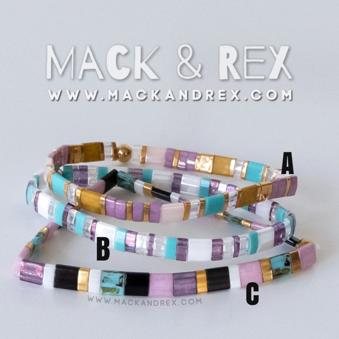 DANGEROUS - Tila Bead Bracelet Stack of 3 - Mack & Rex