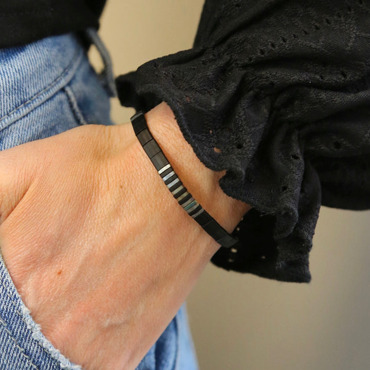 MILITARY BLACK - Tila Bead Bracelet | Single